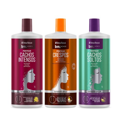 Kit Trio Creme de Pentear Cachos 1l (3 itens) | bn.Cachos Kit Trio Creme de Pentear Cachos 1l (3 itens) | bn.Cachos